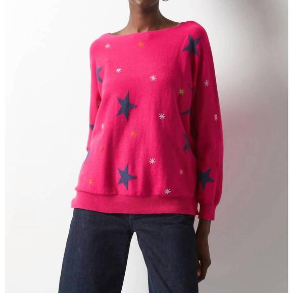 NEW ZAKET & PLOVER starry night sweater in orchid